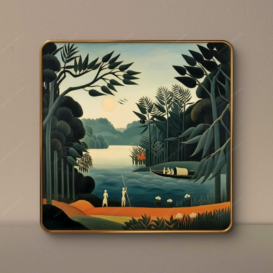 Rousseau reimagined - naive - by human-ai gallery PadarArts