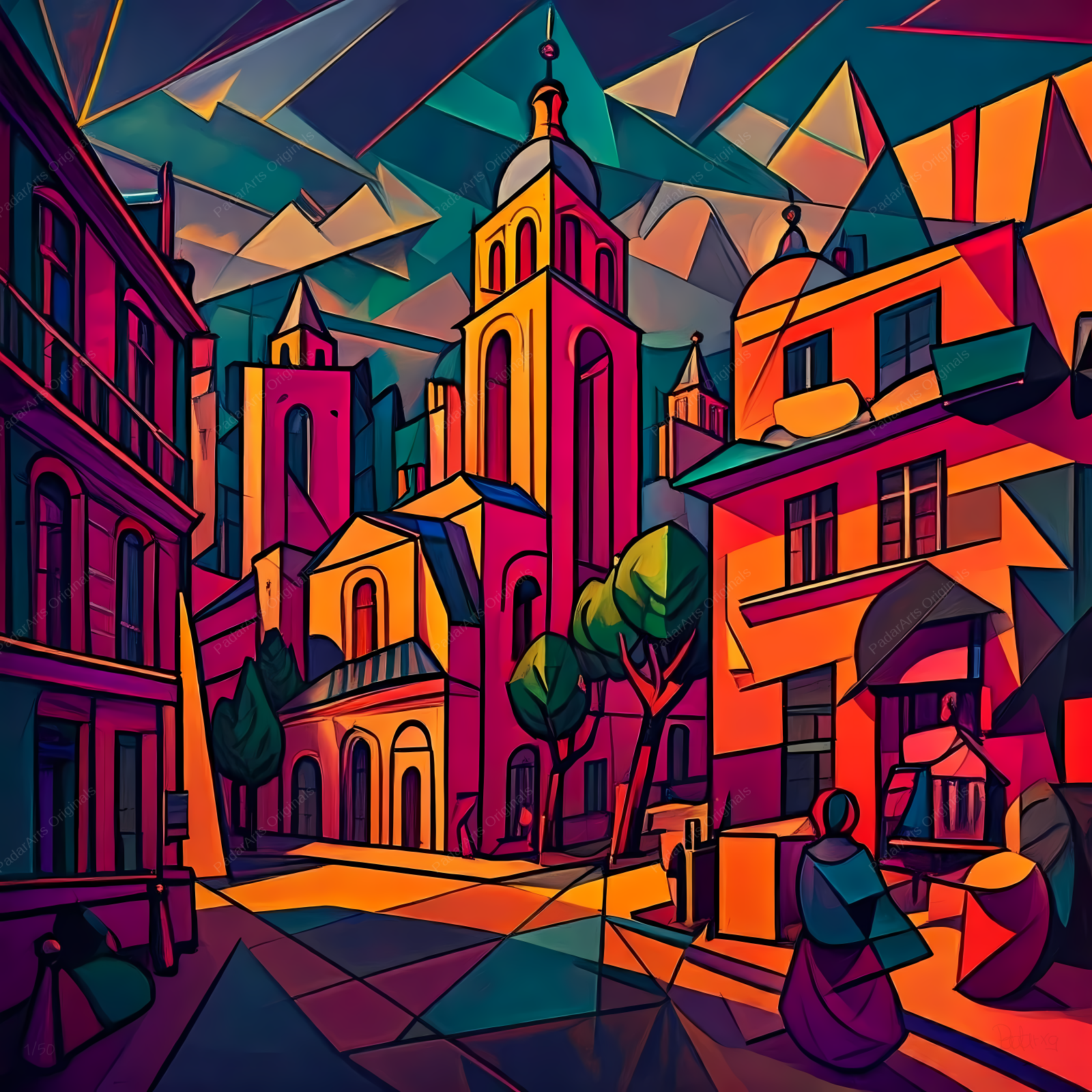 Cubist and abstract by human-ai gallery PadarArts