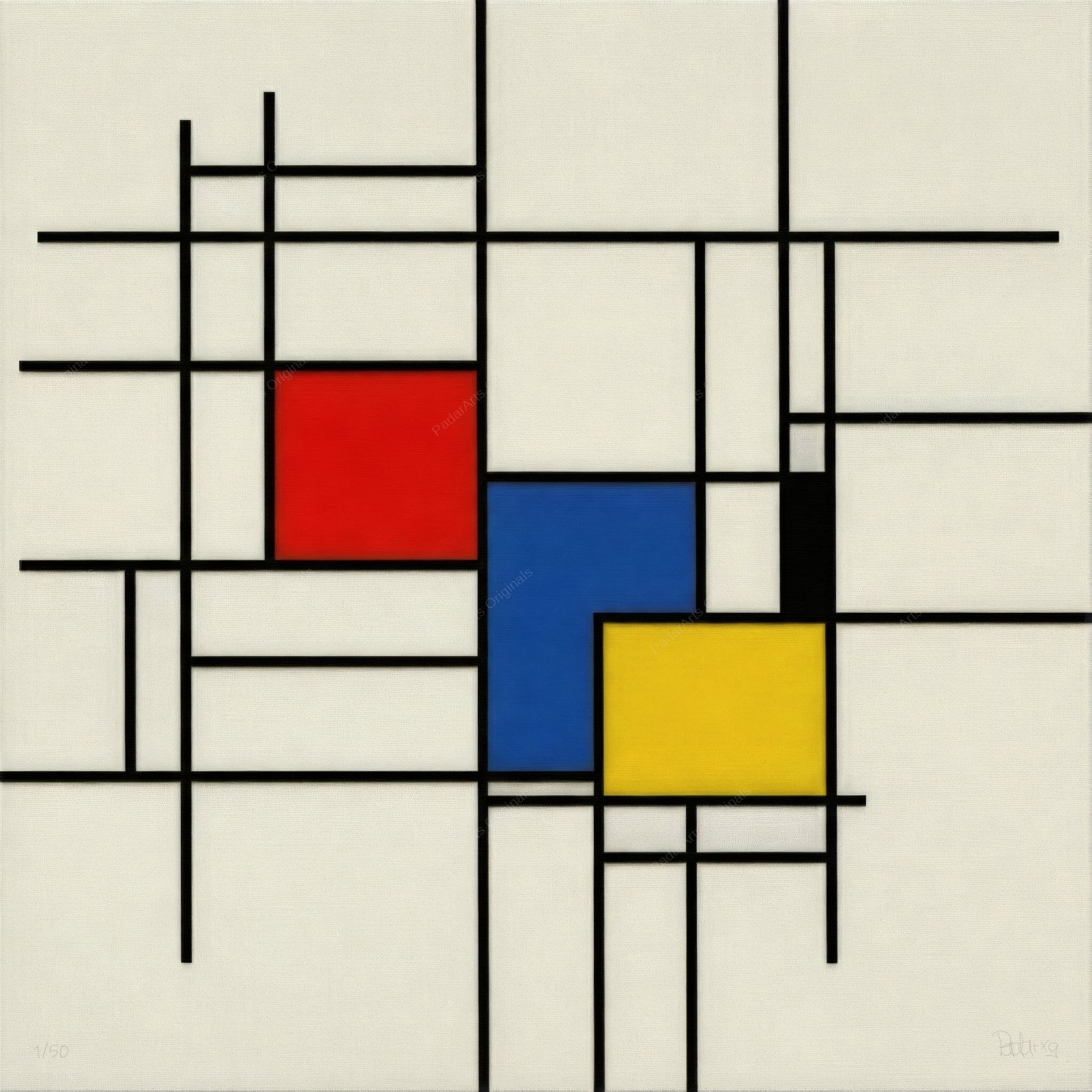 Neo-plasticism by human-ai gallery PadarArts